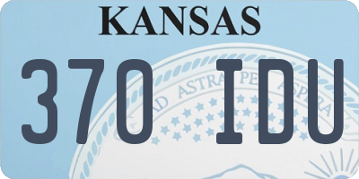 KS license plate 370IDU