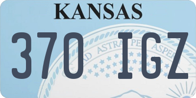 KS license plate 370IGZ
