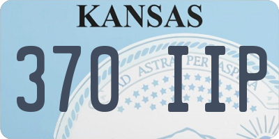 KS license plate 370IIP