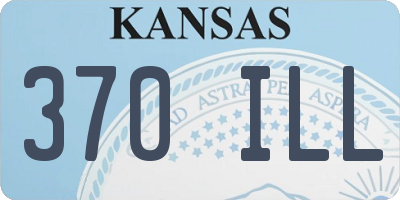 KS license plate 370ILL