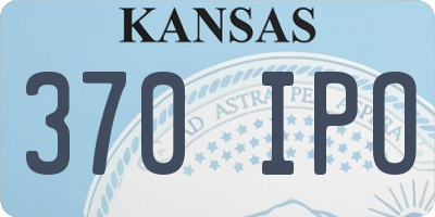 KS license plate 370IPO