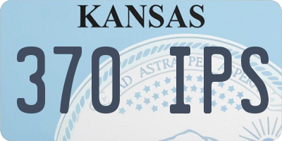 KS license plate 370IPS