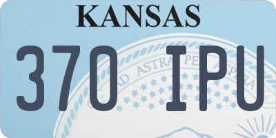 KS license plate 370IPU