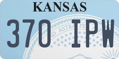 KS license plate 370IPW