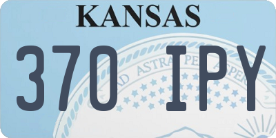 KS license plate 370IPY