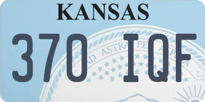 KS license plate 370IQF