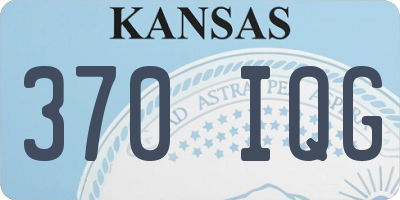KS license plate 370IQG
