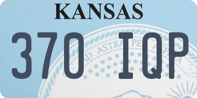 KS license plate 370IQP