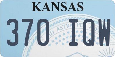 KS license plate 370IQW