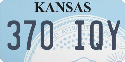 KS license plate 370IQY