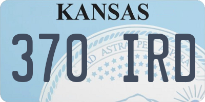 KS license plate 370IRD