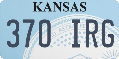 KS license plate 370IRG