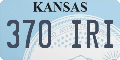 KS license plate 370IRI