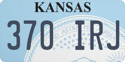 KS license plate 370IRJ