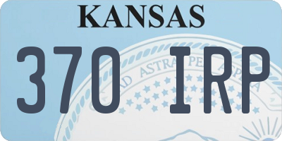 KS license plate 370IRP
