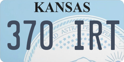 KS license plate 370IRT