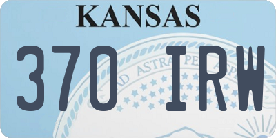 KS license plate 370IRW