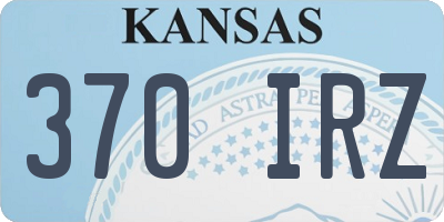 KS license plate 370IRZ