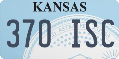 KS license plate 370ISC