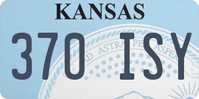 KS license plate 370ISY