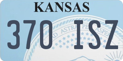 KS license plate 370ISZ