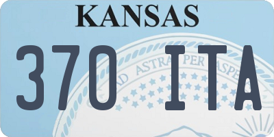 KS license plate 370ITA