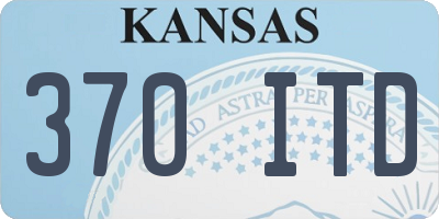 KS license plate 370ITD