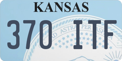 KS license plate 370ITF