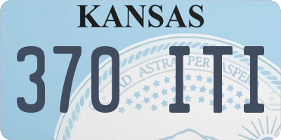 KS license plate 370ITI