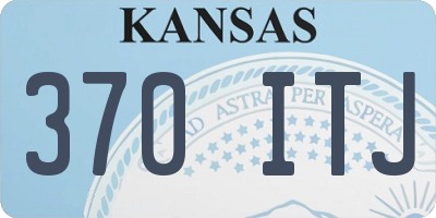 KS license plate 370ITJ