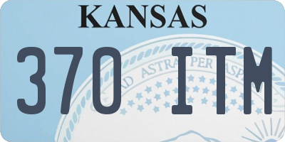 KS license plate 370ITM