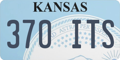 KS license plate 370ITS