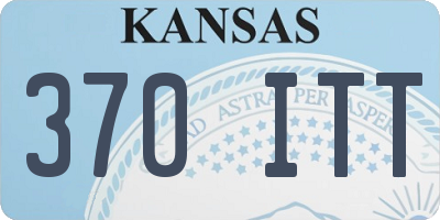 KS license plate 370ITT