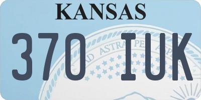 KS license plate 370IUK