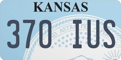 KS license plate 370IUS