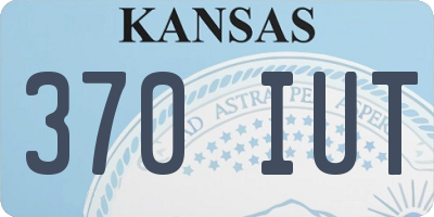 KS license plate 370IUT