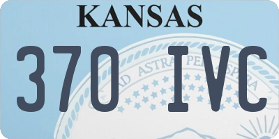 KS license plate 370IVC
