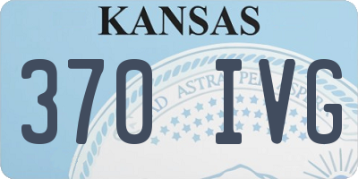 KS license plate 370IVG