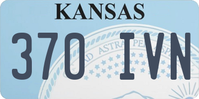 KS license plate 370IVN