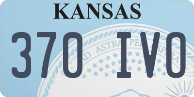 KS license plate 370IVO