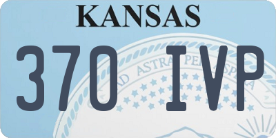 KS license plate 370IVP