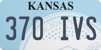 KS license plate 370IVS