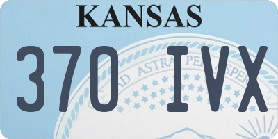 KS license plate 370IVX