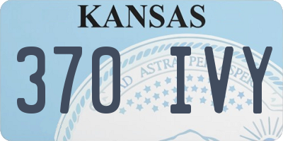 KS license plate 370IVY