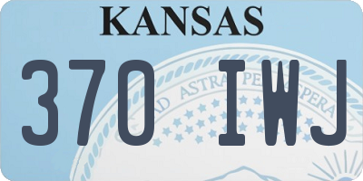 KS license plate 370IWJ