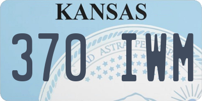 KS license plate 370IWM