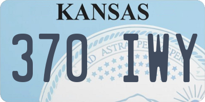 KS license plate 370IWY
