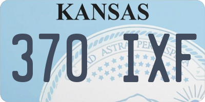 KS license plate 370IXF