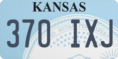 KS license plate 370IXJ