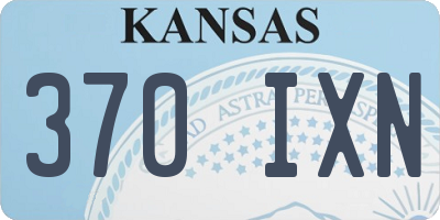KS license plate 370IXN